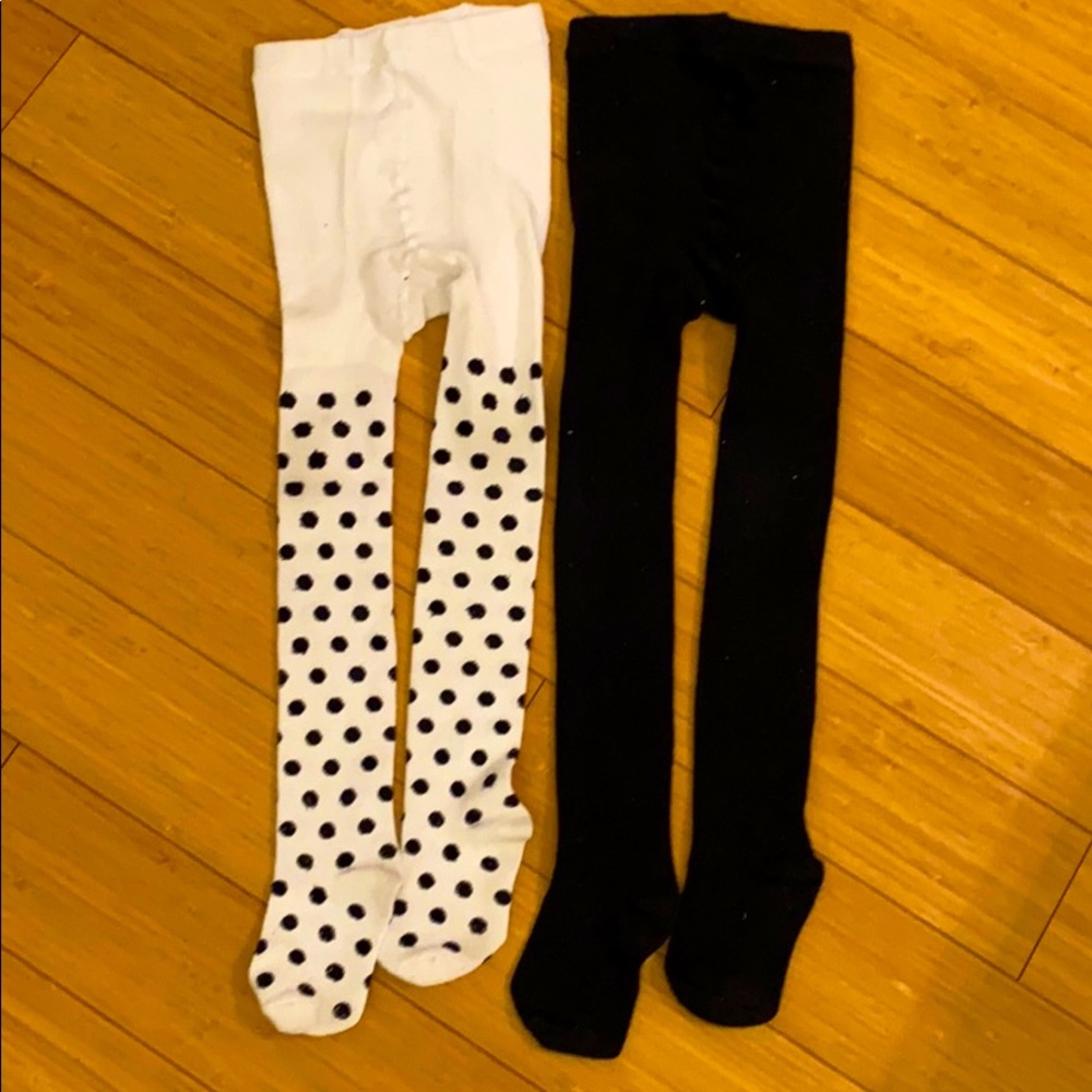 2 Pairs of Girls Tights Size 4-6 Like New